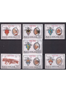 1979 Vaticano 50 Anni Costituzione Città del Vaticano serie 7 Valori Sassone 660-6